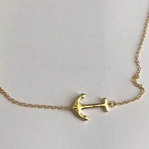 Anchor 925 gold tone necklace